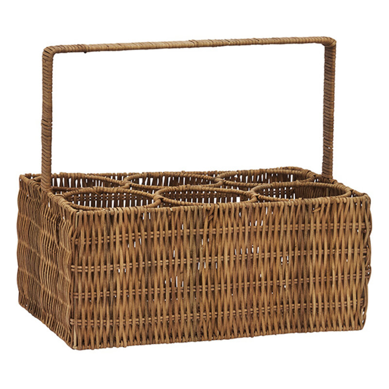 Madam Stoltz-collectie Rotan flessenhouder Naturel