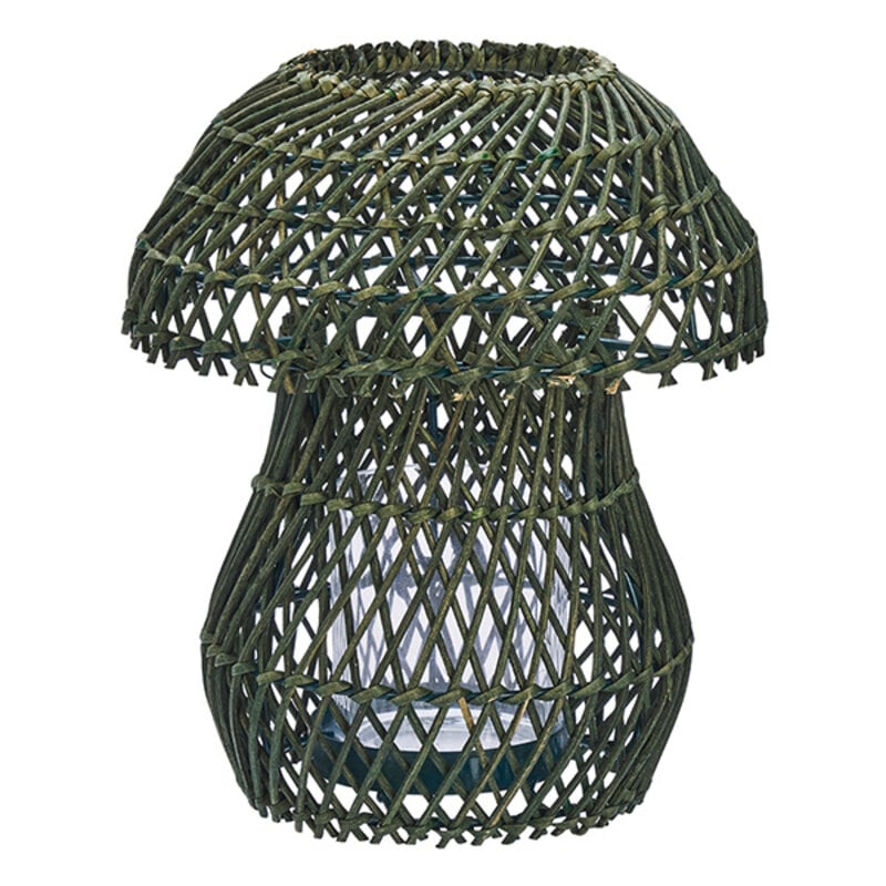 Madam Stoltz-collectie Rattan lantern Dark green