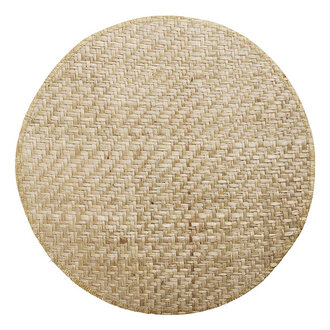Madam Stoltz Ronde placemat van zeegras Naturel, goud