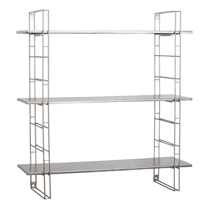 Madam Stoltz-collectie Metalen wandplanken zilver