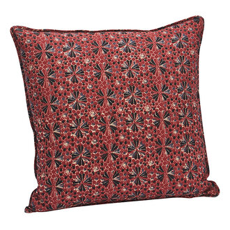 Madam Stoltz Bedrukte kussenhoes Syrah, zwart, antraciet, beige