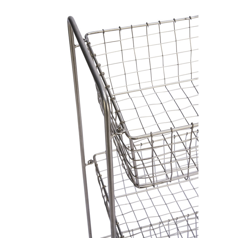 Madam Stoltz-collectie Iron rack w/ baskets Steel