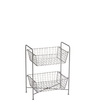 Madam Stoltz Iron rack w/ baskets Steel Madam Stoltz Iron rack w/ baskets Steel