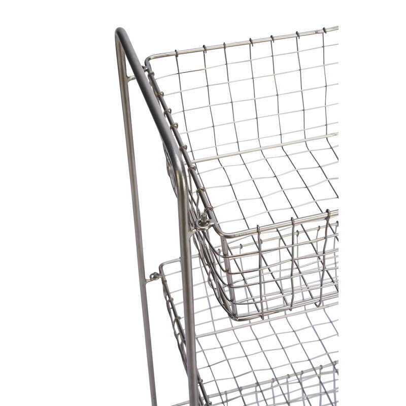 Madam Stoltz-collectie Iron rack w/ baskets Steel