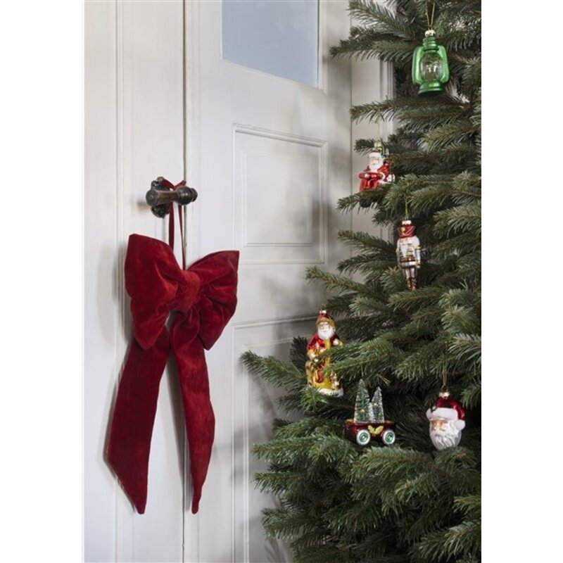 Madam Stoltz-collectie Velvet bow Ruby wine