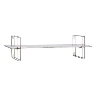 Madam Stoltz Metalen wandplank zilver