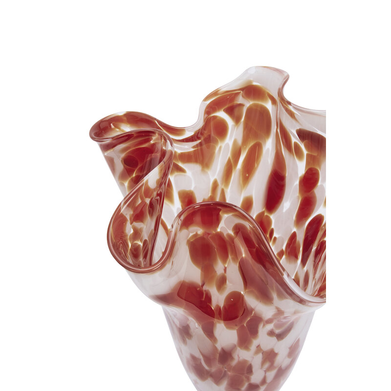 Madam Stoltz-collectie Glazen vaas Roest, wit, helder