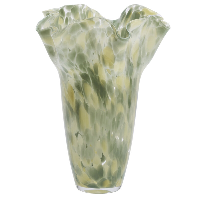 Madam Stoltz-collectie Glass vase Sage, honey, clear