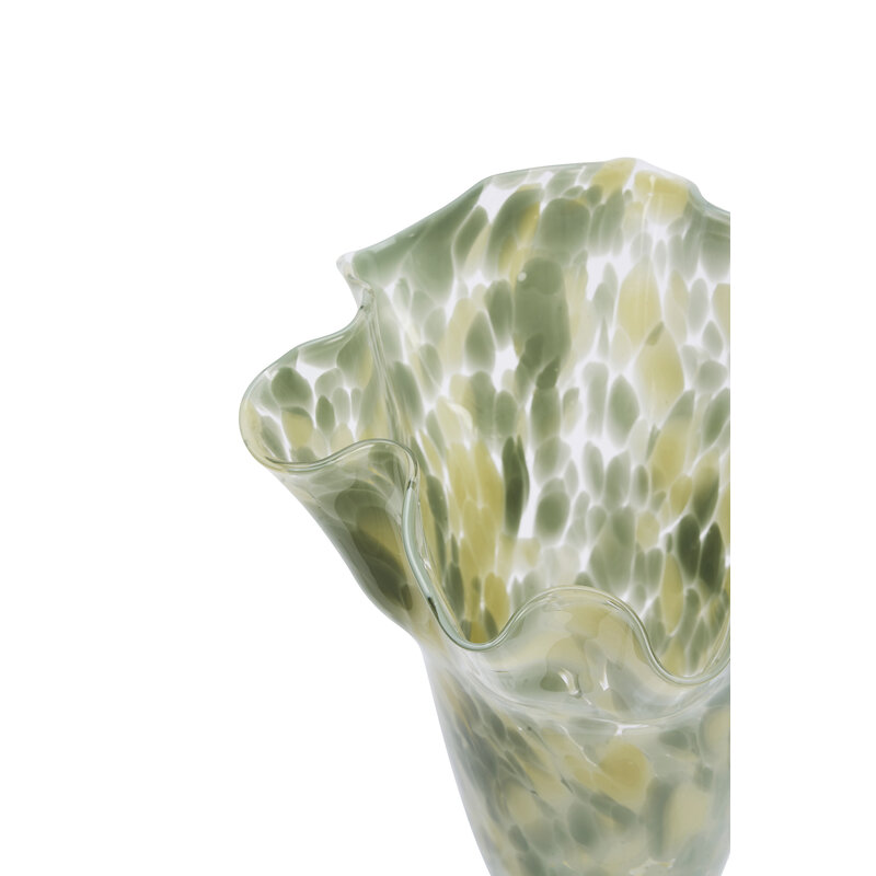 Madam Stoltz-collectie Glass vase Sage, honey, clear
