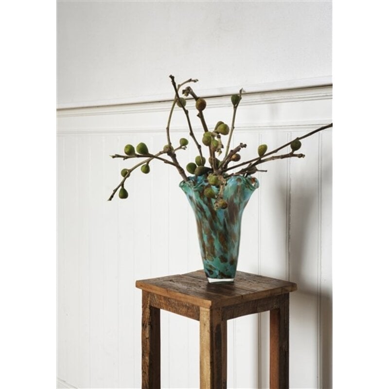 Madam Stoltz-collectie Glass vase Green, brown, blue