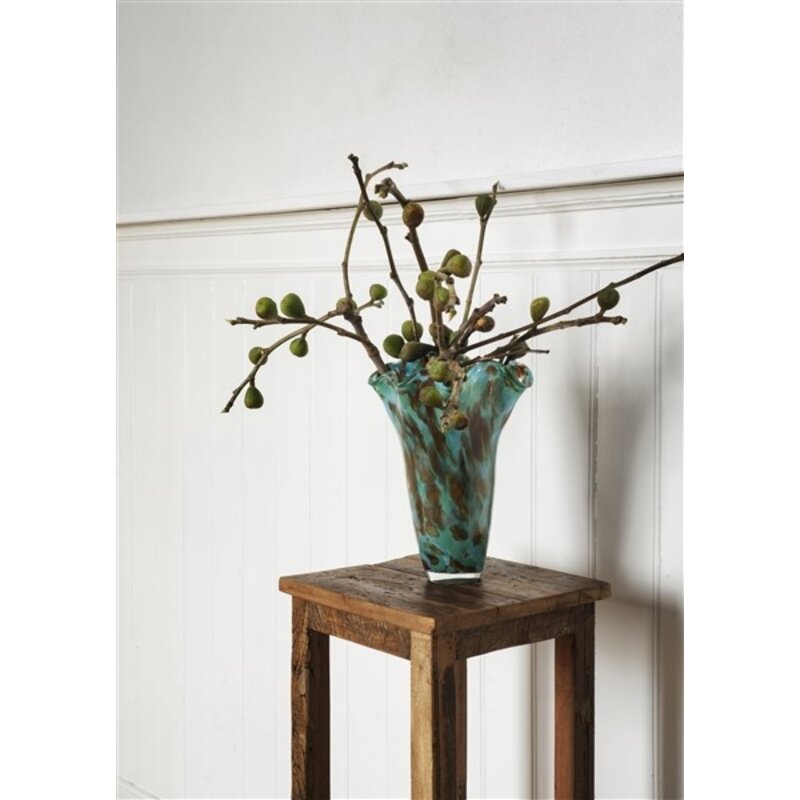 Madam Stoltz-collectie Glazen vaas Groen, bruin, blauw