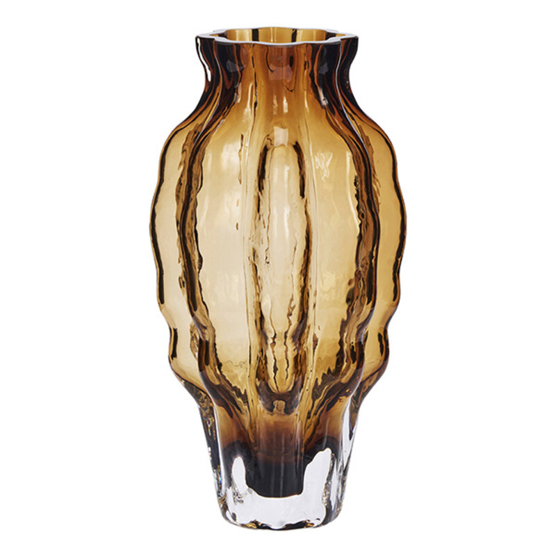 Madam Stoltz-collectie Glazen vaas Bruin