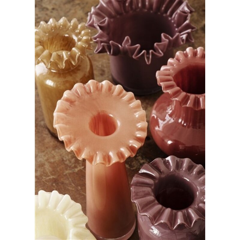 Madam Stoltz-collectie Glass vase Maroon