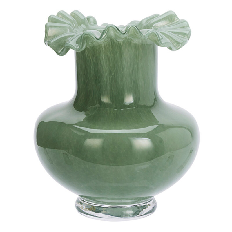 Madam Stoltz-collectie Glazen vaas, Groen