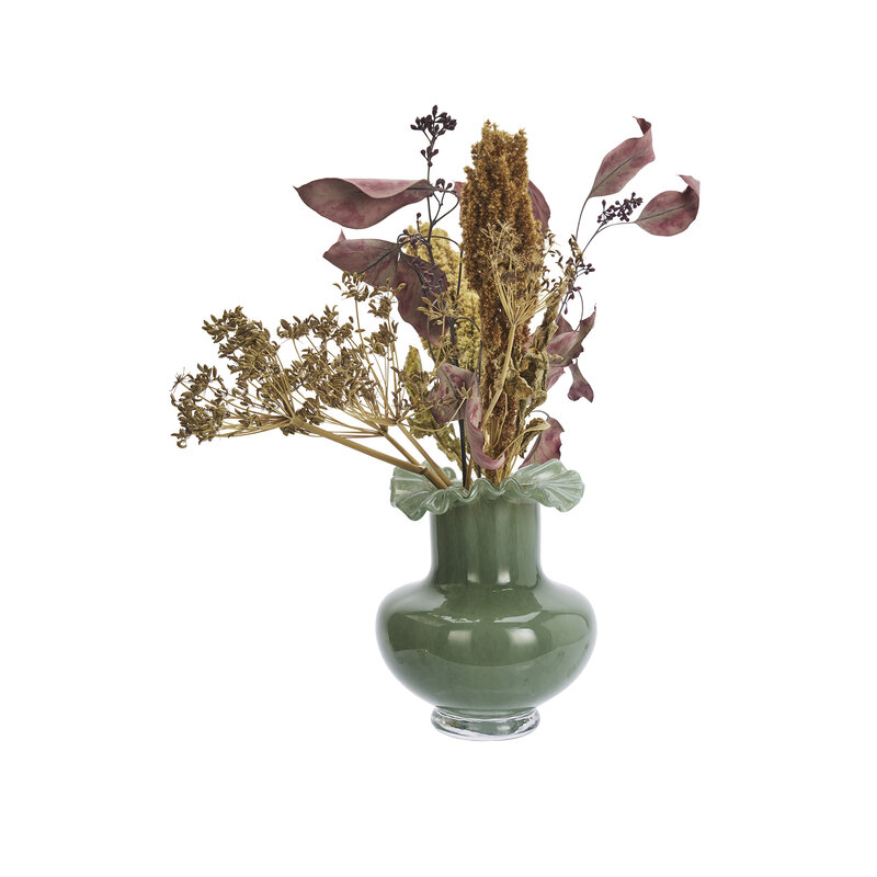 Madam Stoltz-collectie Glazen vaas, Groen