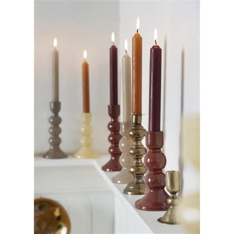 Madam Stoltz-collectie Glass candle holder Green