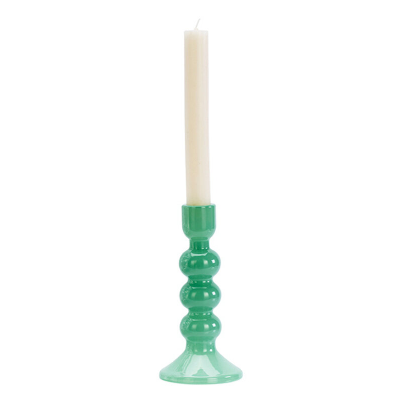 Madam Stoltz-collectie Glass candle holder Green