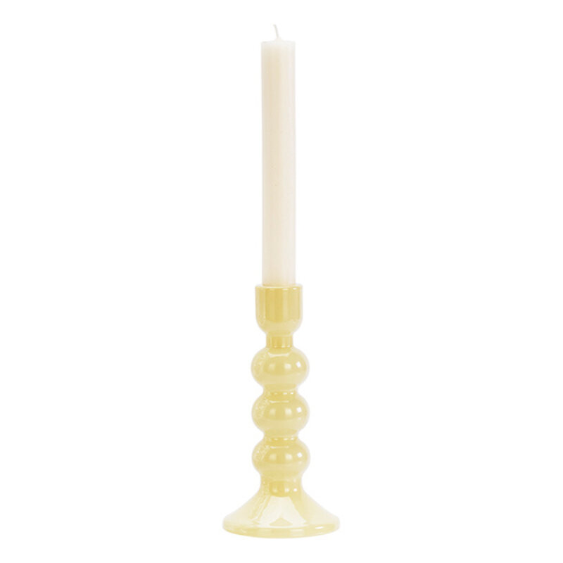 Madam Stoltz-collectie Glass candle holder Honey
