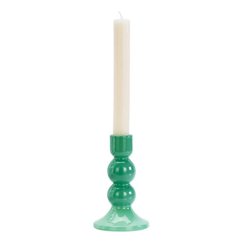 Madam Stoltz-collectie Glazen kandelaar Groen