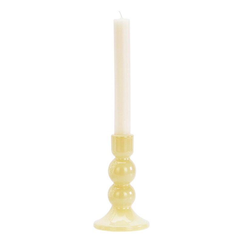 Madam Stoltz-collectie Glazen kandelaar Honing