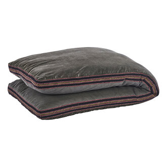 Madam Stoltz Cotton velvet mattress Dusty green  black