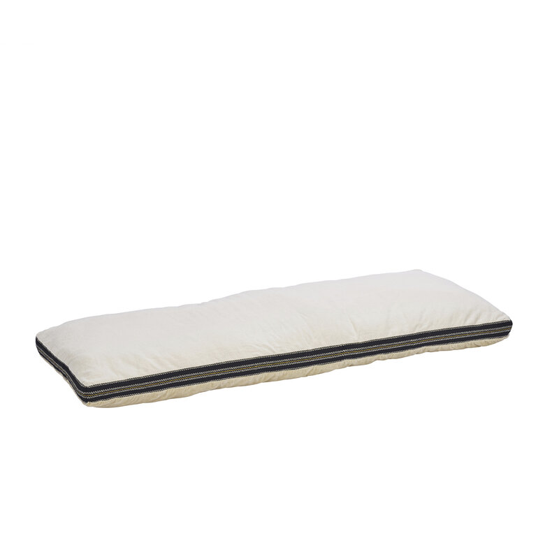 Madam Stoltz-collectie Cotton velvet mattress Ecru, black