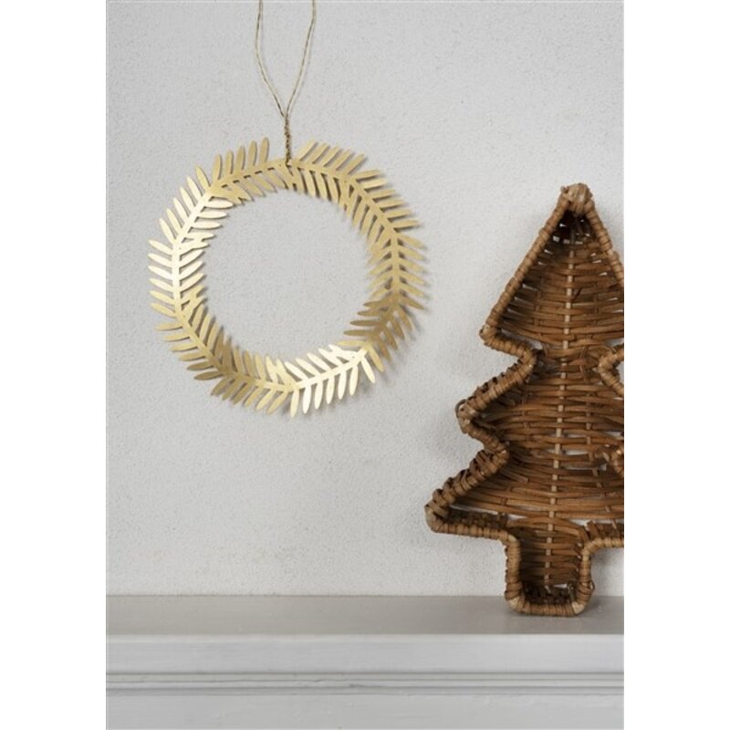 Madam Stoltz-collectie Rattan christmas tree trays Natural