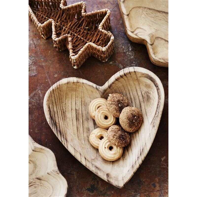 Madam Stoltz-collectie Rattan christmas tree trays Natural