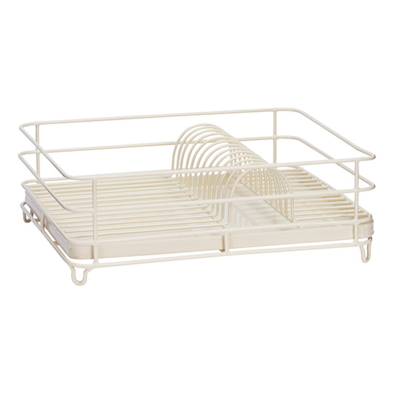 Madam Stoltz-collectie Iron dish rack Cream