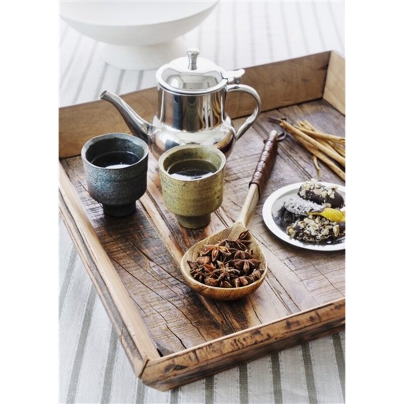 Madam Stoltz-collectie Roestvrijstalen theepot zilver