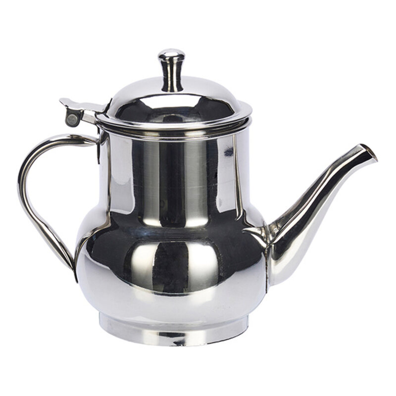 Madam Stoltz-collectie Roestvrijstalen theepot zilver