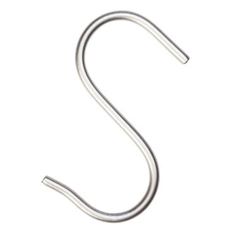 Madam Stoltz S-haak zilver 4x8,5 cm