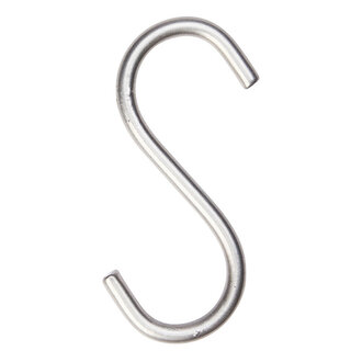 Madam Stoltz S-haak zilver 3x6,5 cm