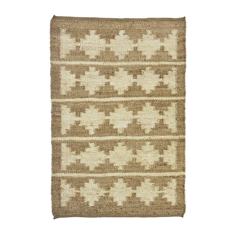 Madam Stoltz-collectie Jute vloerkleed Naturel, off white