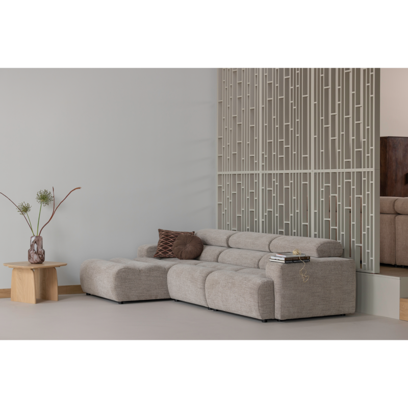 WOOOD-collectie Novi 1-Zits Element Arm Rechts Naturel Melange