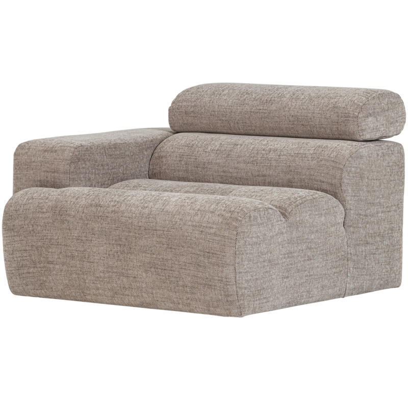 WOOOD-collectie Novi 1-Zits Element Arm Links Naturel Melange