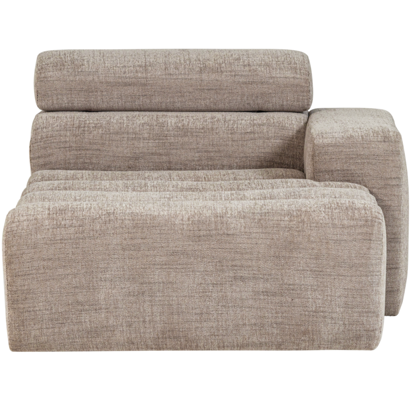 WOOOD-collectie Novi Chaise Longue Element Arm Rechts Naturel Melange