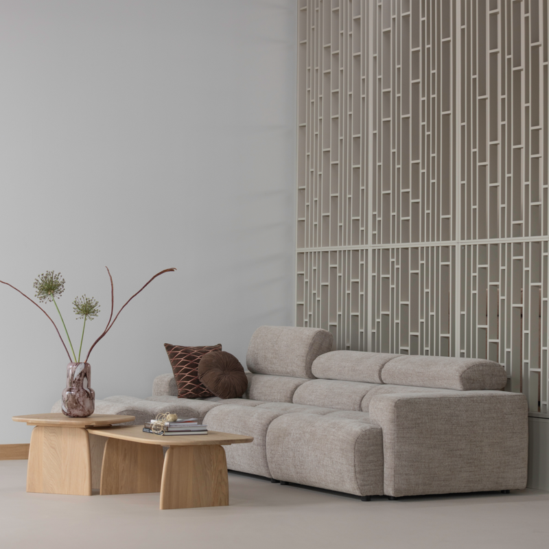 WOOOD-collectie Novi Chaise Longue Bank Links Naturel Melange