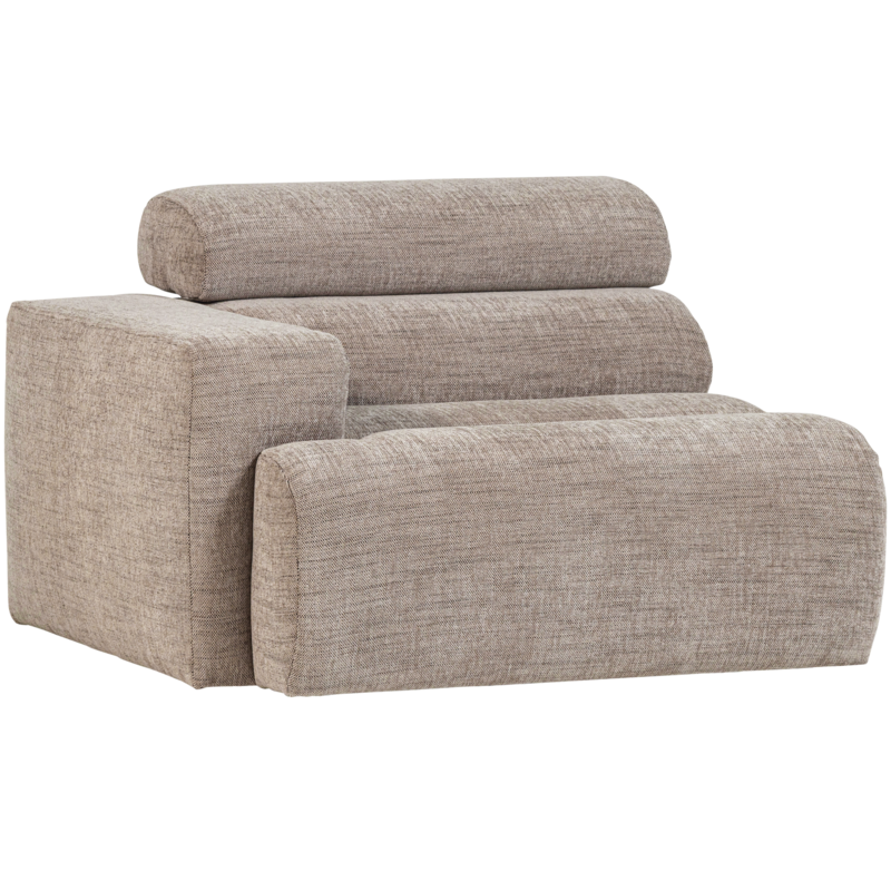 WOOOD-collectie Novi 1-Zits Element Arm Links Naturel Melange
