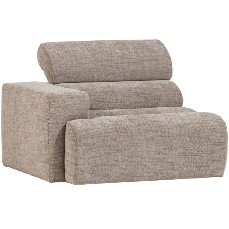 WOOOD-collectie Novi 1-Zits Element Arm Links Naturel Melange