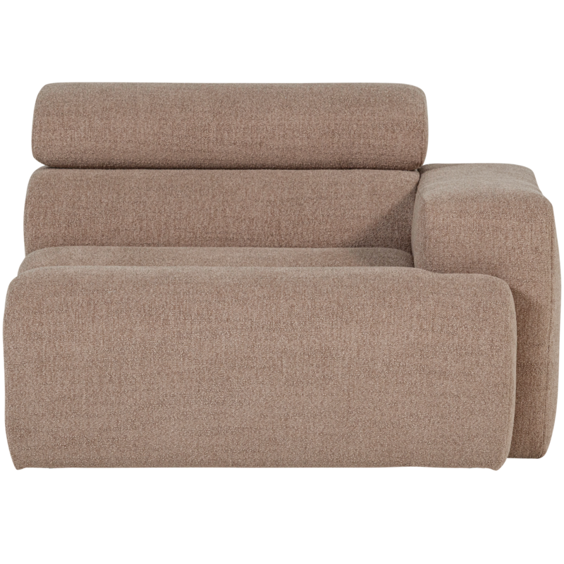 WOOOD-collectie Novi 1-Zits Element Arm Rechts Boucle Taupe