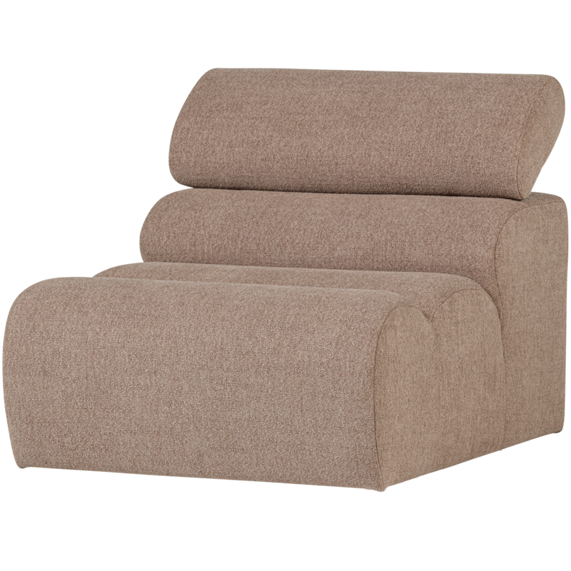 WOOOD-collectie Novi 1-Zits Element Boucle Taupe