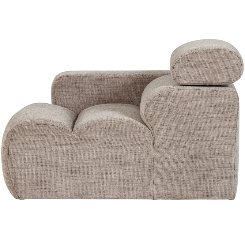 WOOOD-collectie Novi 1-Zits Element Arm Links Naturel Melange