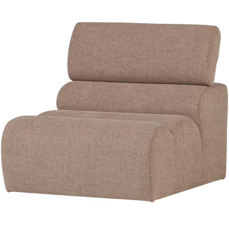 WOOOD-collectie Novi 1-Zits Element Boucle Taupe