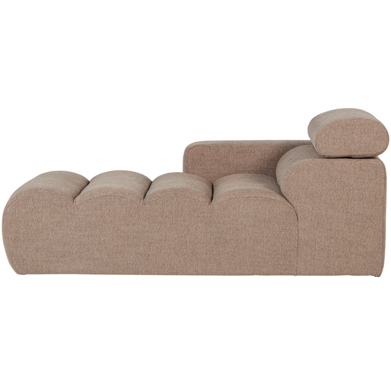 WOOOD-collectie Novi Chaise Longue Element Arm Links Boucle Taupe