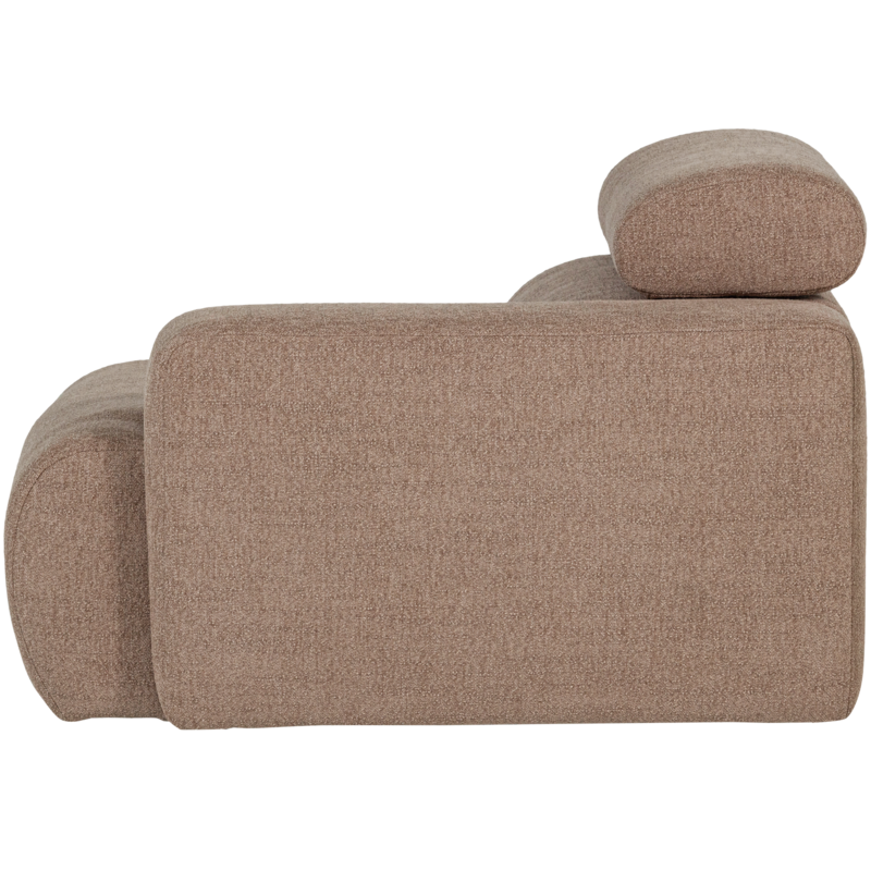 WOOOD-collectie Novi 1-Zits Element Arm Rechts Boucle Taupe