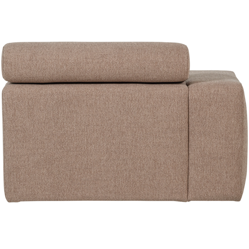 WOOOD-collectie Novi Chaise Longue Element Arm Links Boucle Taupe