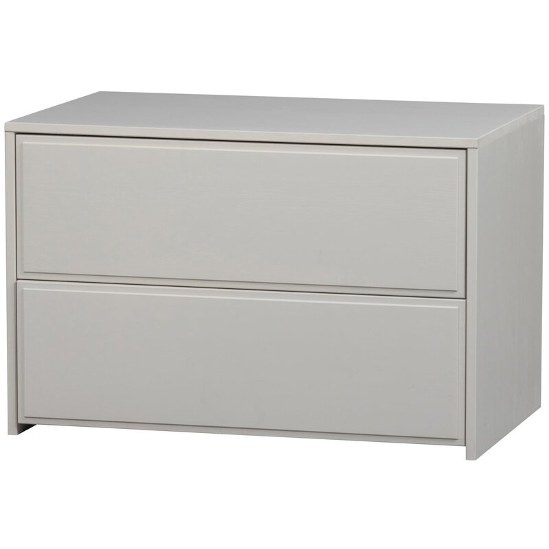 WOOOD-collectie Yissa Tv Meubel Met Twee Lades Grenen Wolkengrijs [Fsc]