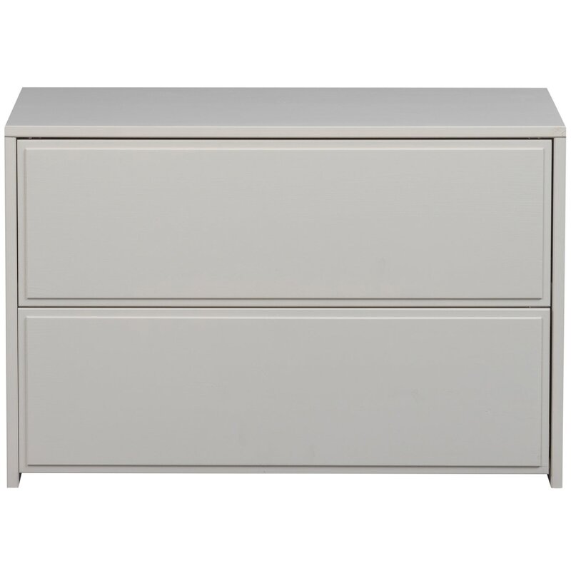 WOOOD-collectie Yissa Tv Meubel Met Twee Lades Grenen Wolkengrijs [Fsc]