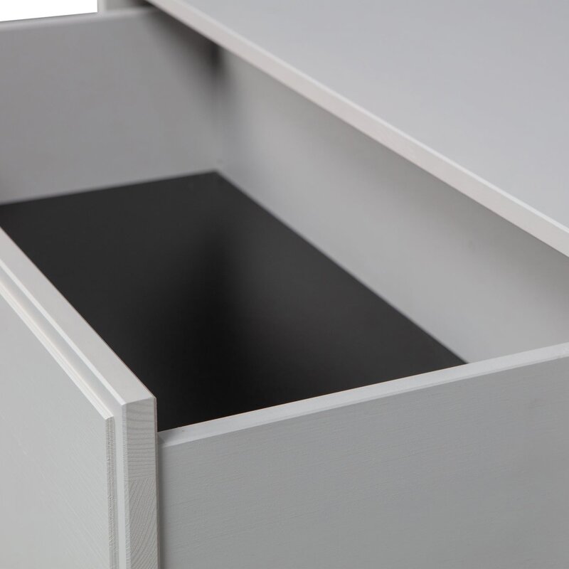 WOOOD-collectie Yissa Tv Meubel Met Twee Lades Grenen Wolkengrijs [Fsc]